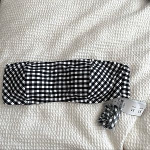 NWT Gingham Bandeau Bikini Top